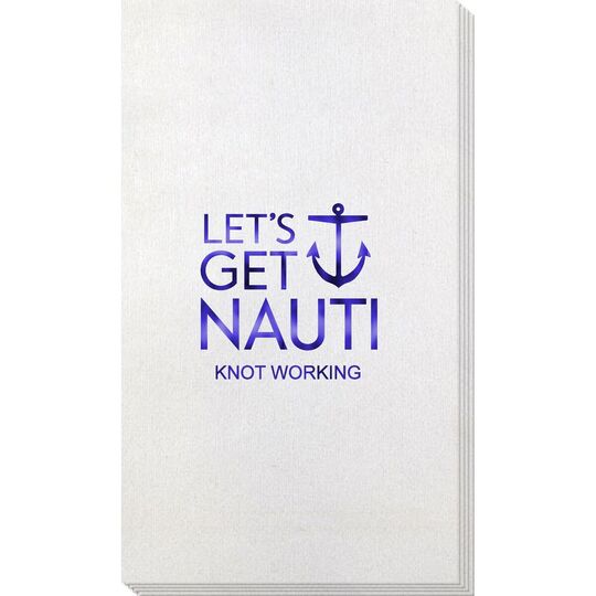 Let's Get Nauti Anchor Bamboo Luxe Guest Towels